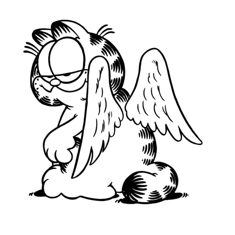 Раскраска кота Гарфилда