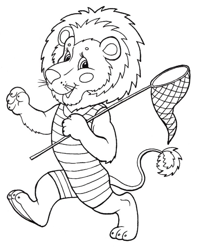 Лев и черепаха раскраска для детей