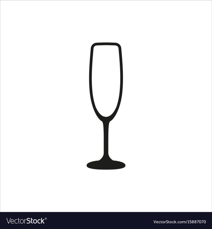 Макет бокала для шампанского