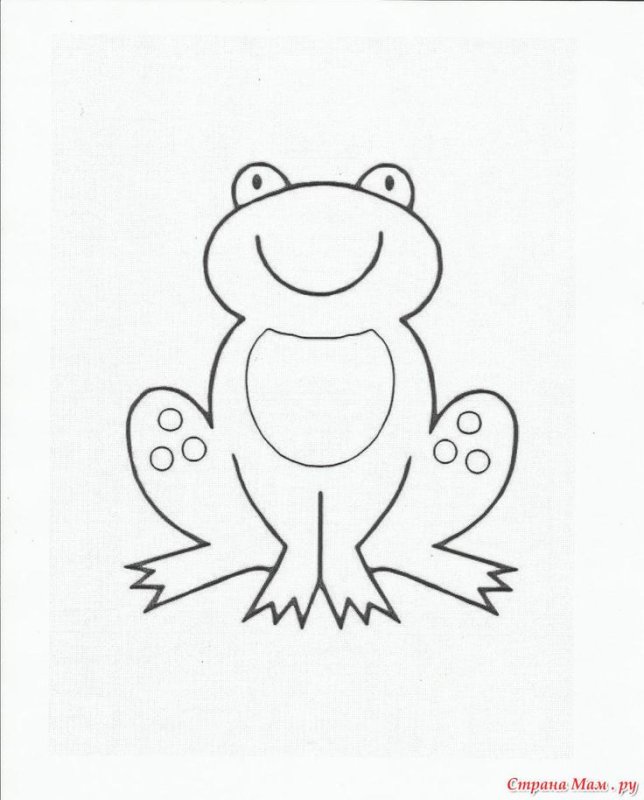 Трафарет лягушки