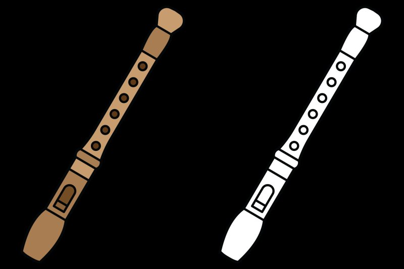 Раскраска флейта музыкальный инструмент