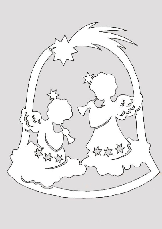 Новогодние бумажные украшения на окна