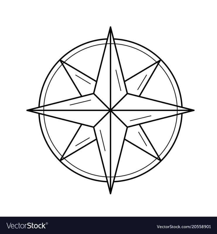 Роза ветров раскраска для детей