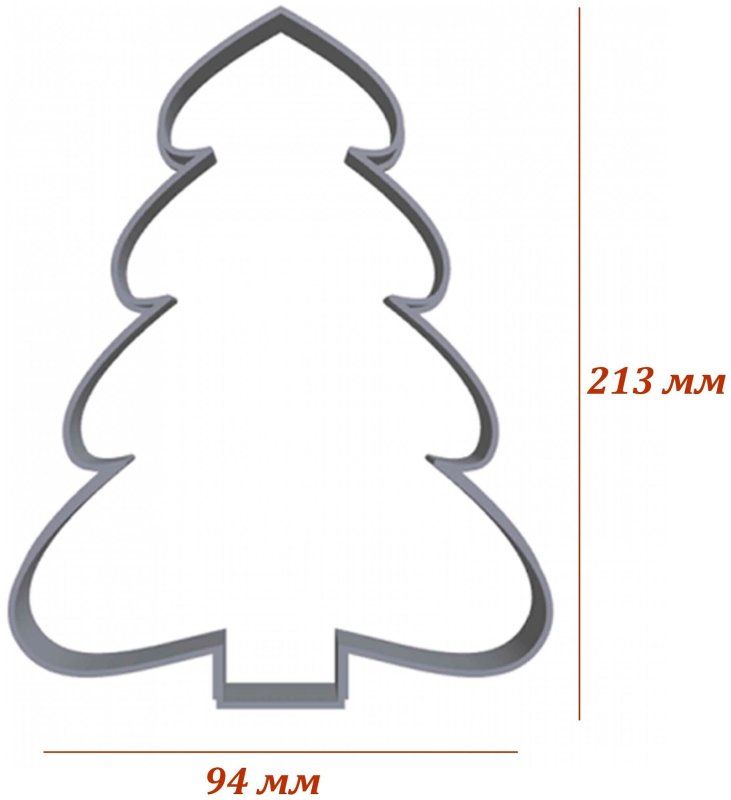 Трафарет елочка для пряника