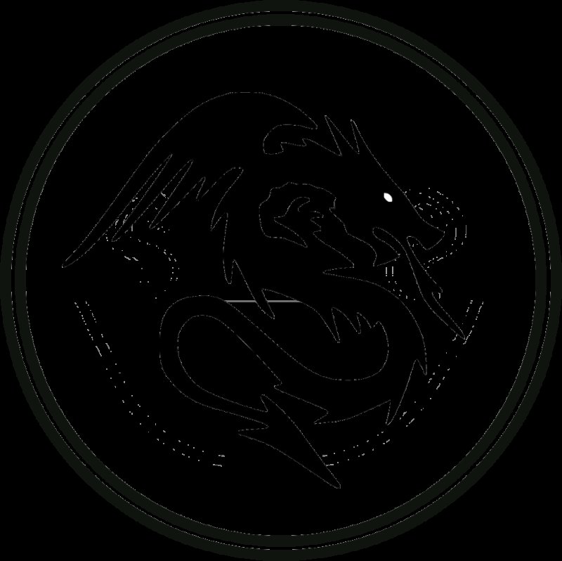 Дракон тату печать