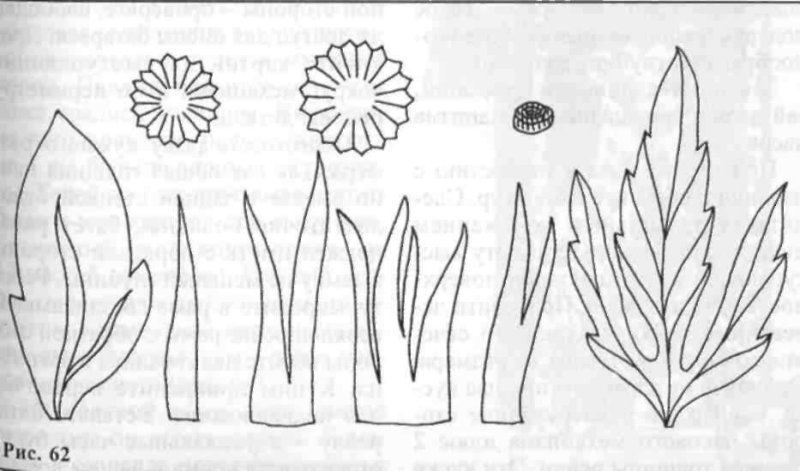 Трафарет листьев цветов