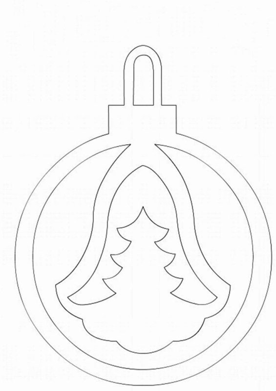 Новогодние шары трафарет