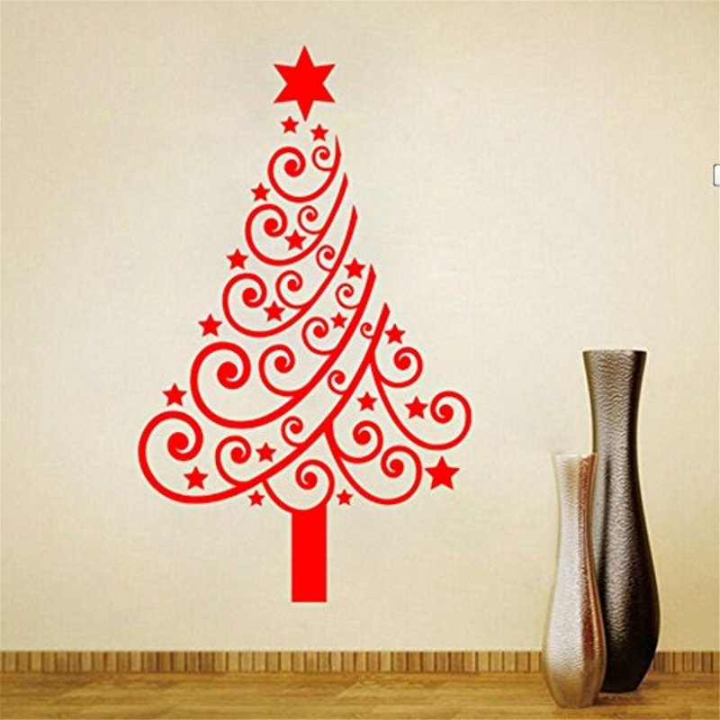 Наклейка елка на стену большая