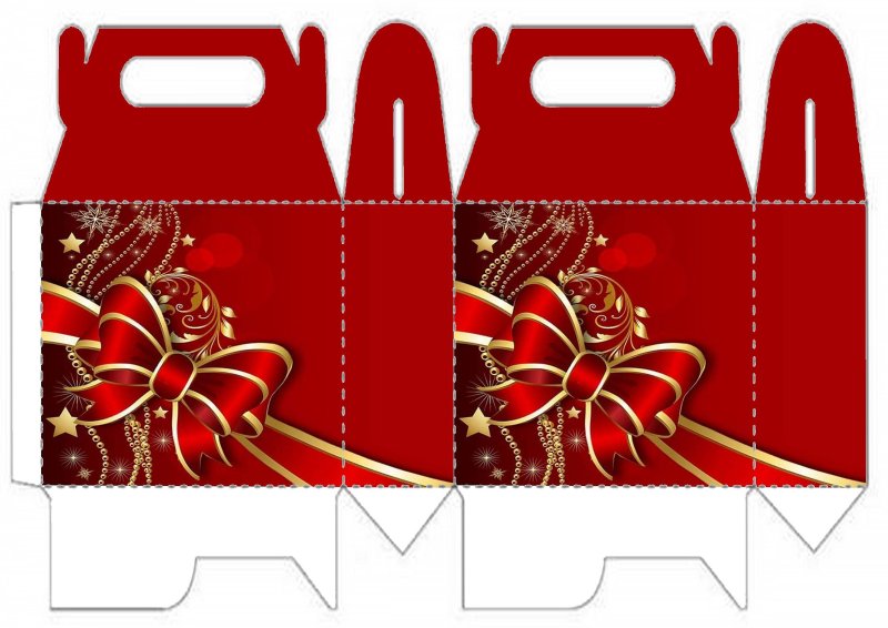 Распечатка коробочки для подарка