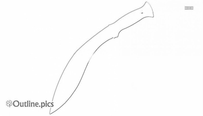 Кукри нож стандофф 2 чертеж