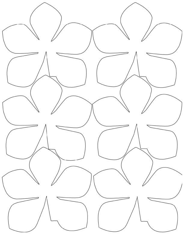 Трафареты для объемных цветов