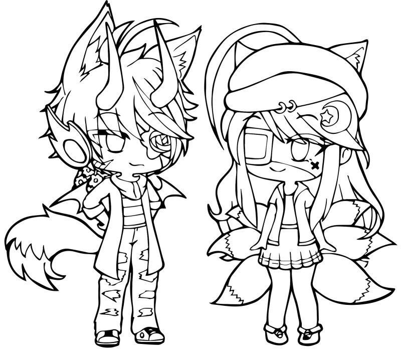 Раскраски гача лайф демоны