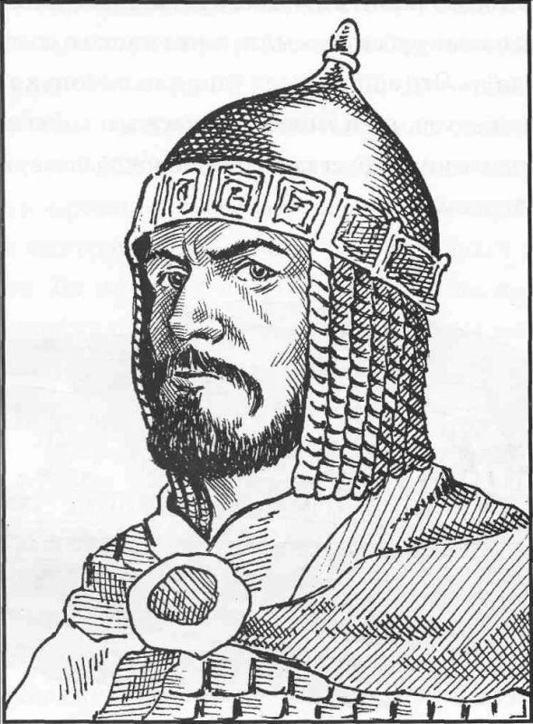 Александр Невский портрет чб