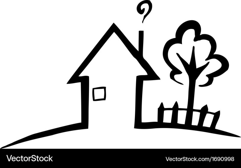 Домик контур