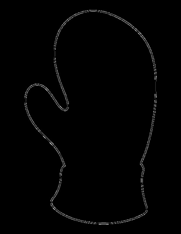 Варежка трафарет