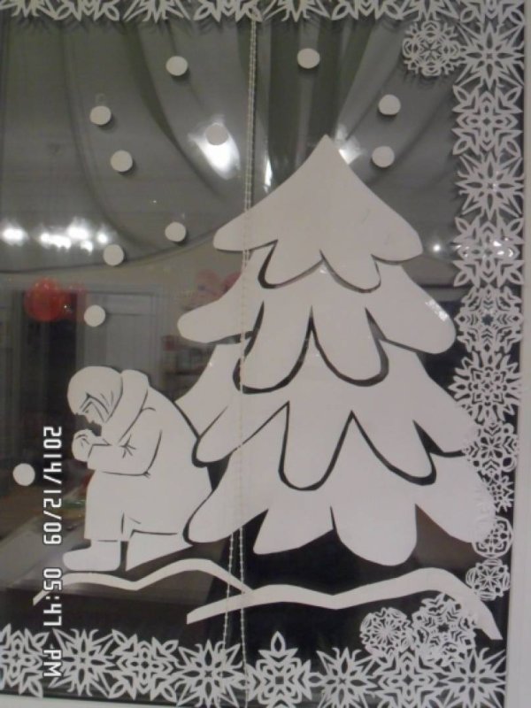 Морозко украшения на окна