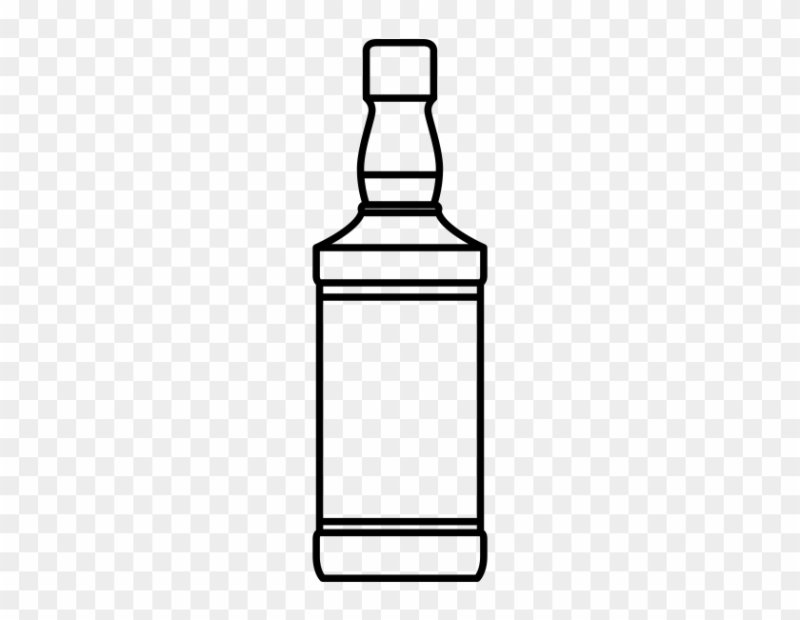 Бутылка виски трафарет