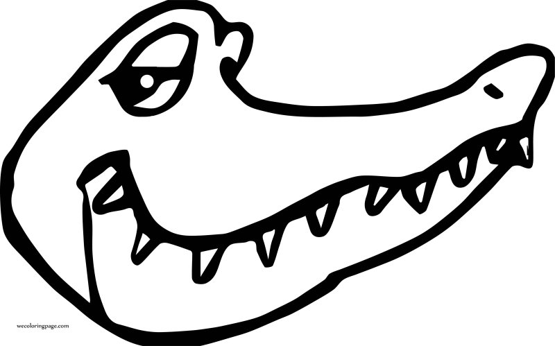 Крокодил с зубами раскраска
