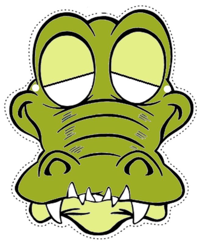 Маска крокодила на голову