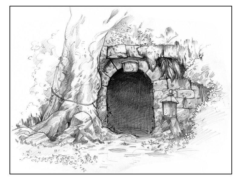 Пещера карандашом