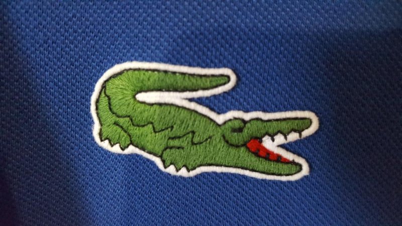 Крокодил на лакосте вышивка