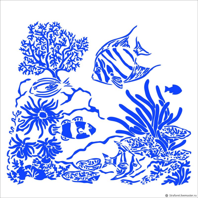 Трафарет морская тематика