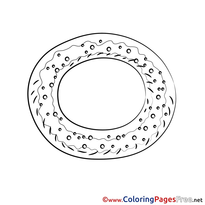 Раскраска бублики баранки для детей