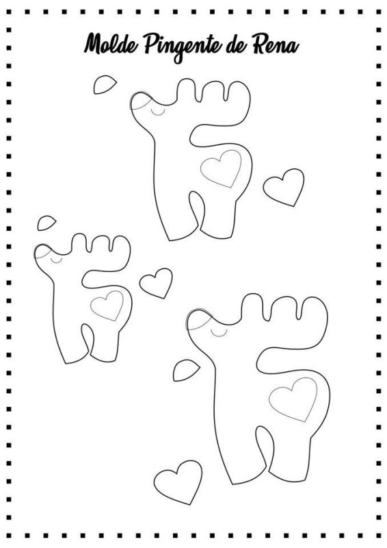 Олень из фетра выкройка