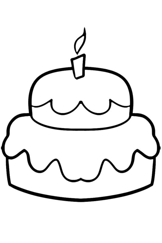 Тортик раскраска для детей