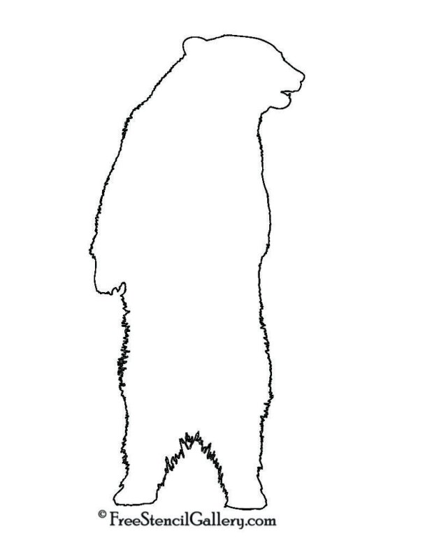 Силуэт медведя для вырезания