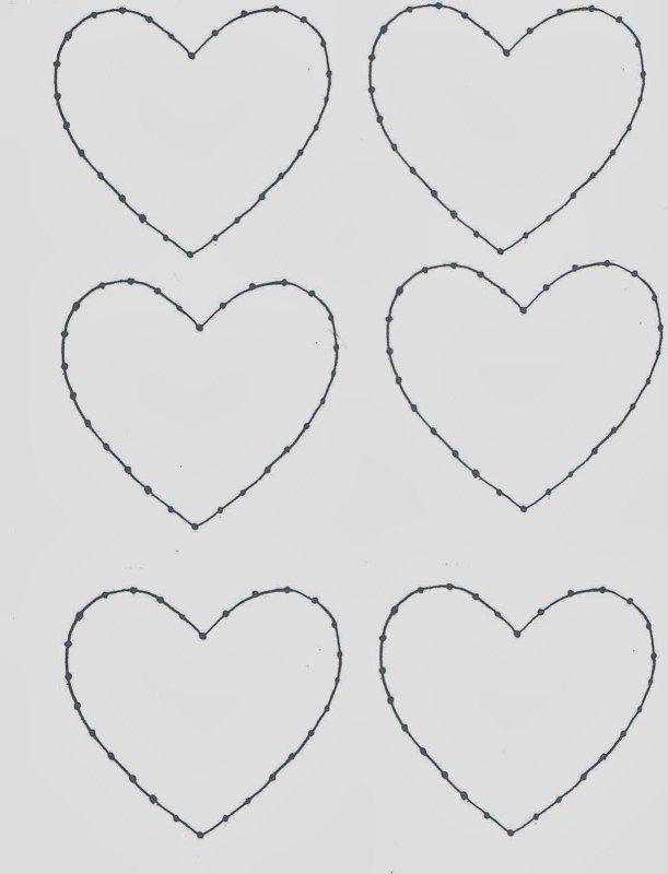 Сердце трафарет