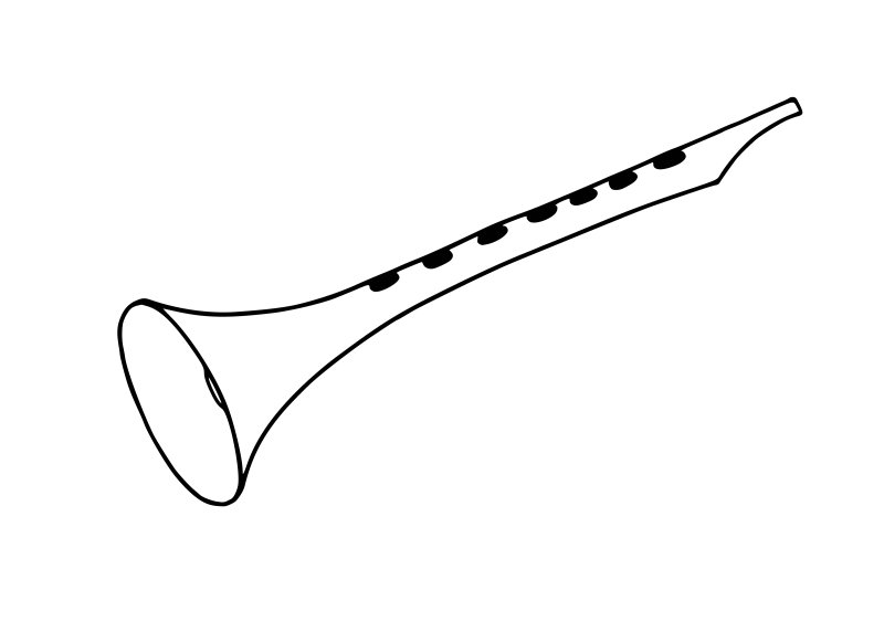 Дудочка музыкальный инструмент раскраска