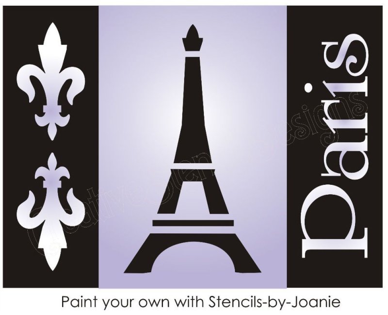 Эйфелева башня трафарет для вырезания
