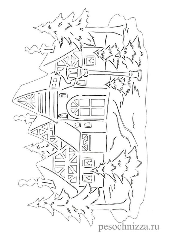 Новогодние вырезалки на окна