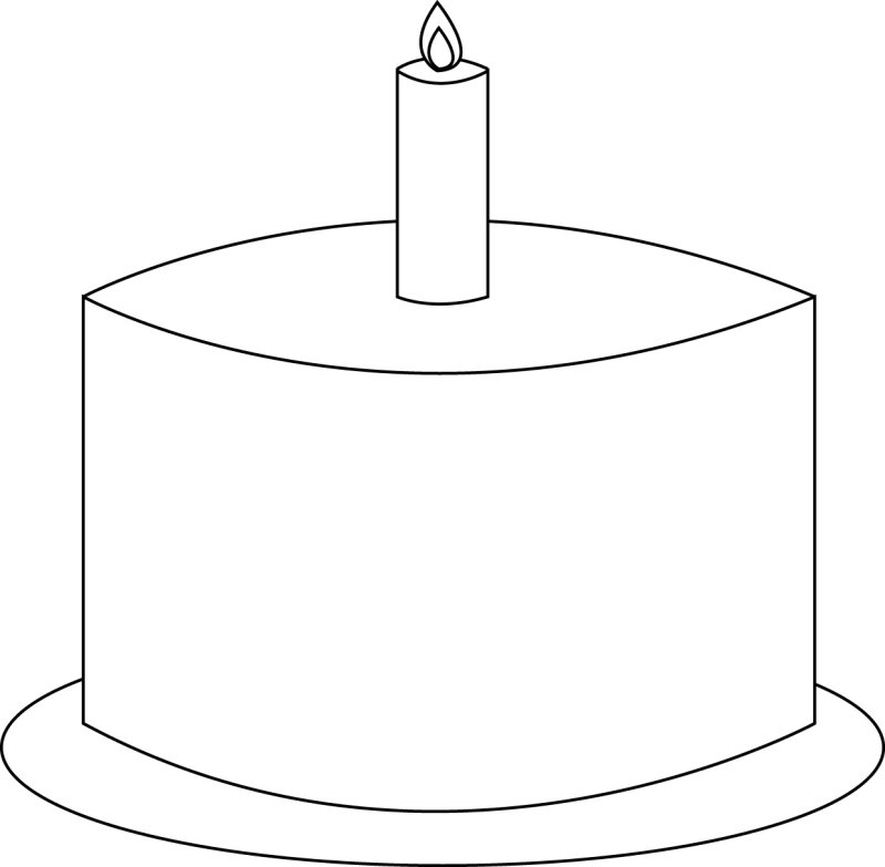 Торт раскраска для детей