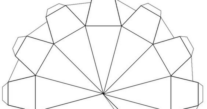 Паперкрафт Кристалл развертка