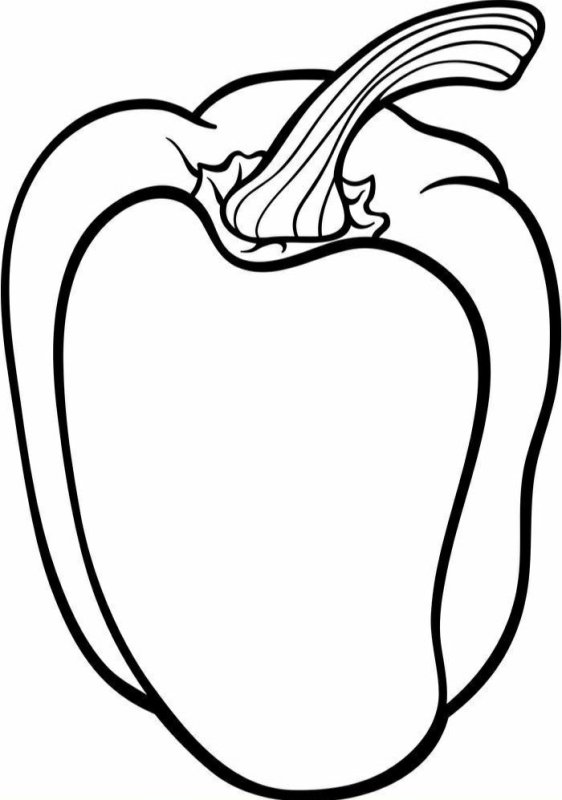 Раскраски овощи перец