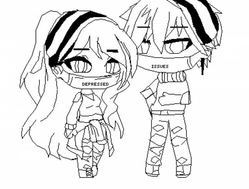 Раскраски гача лайф демоны