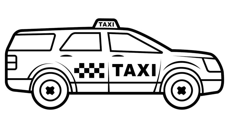 Разукрашка машинка для детей полиция