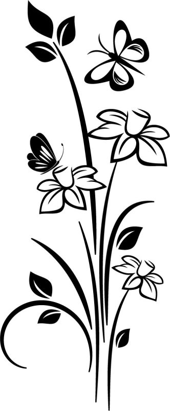 Трафареты цветов для декора