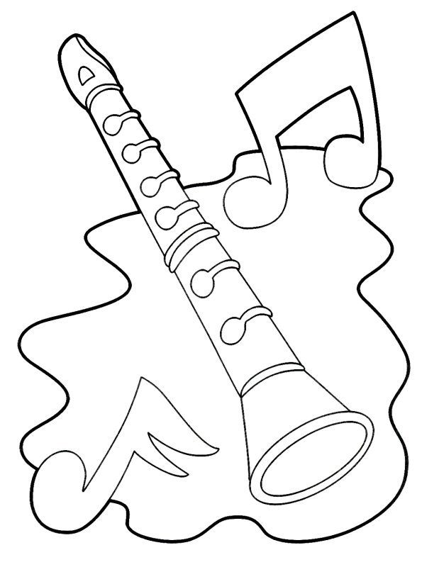 Дудочка раскраска для детей