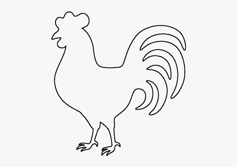 Петушок трафарет