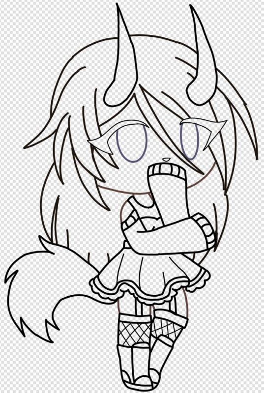 Раскраска гача лайф