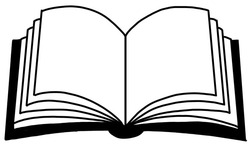 Контур книги раскрытой