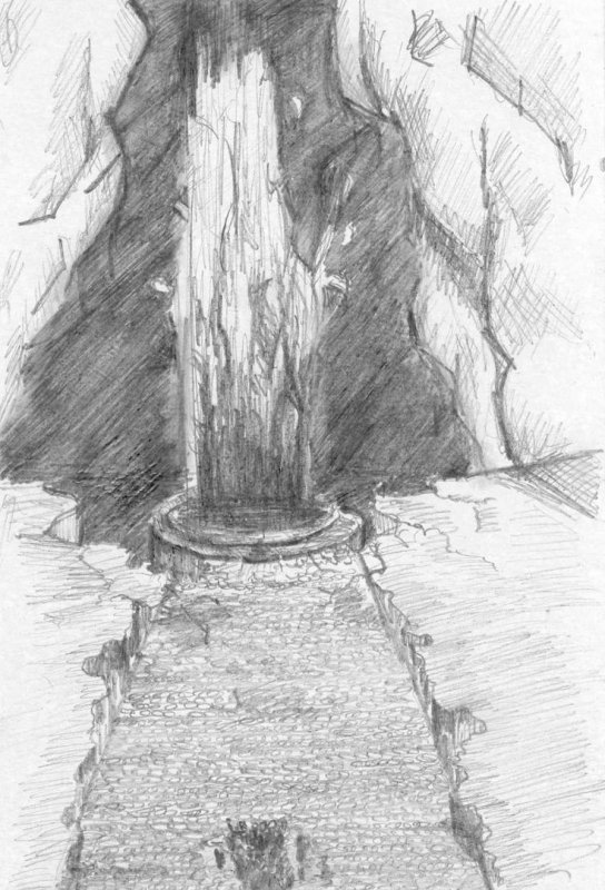 Сталактиты рисунок карандашом