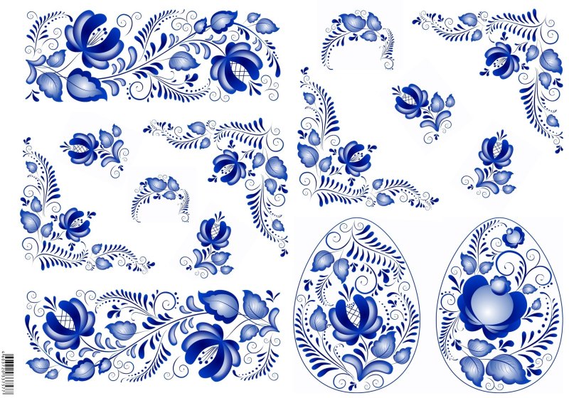 Орнаментовая роспись Гжель