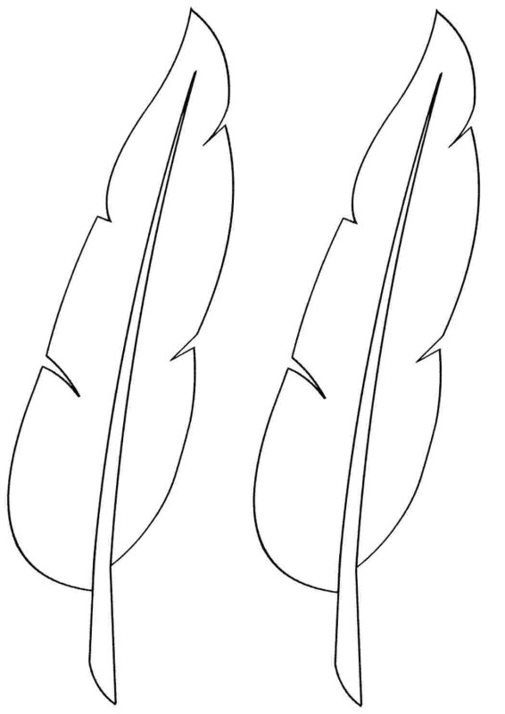 Перышко раскраска