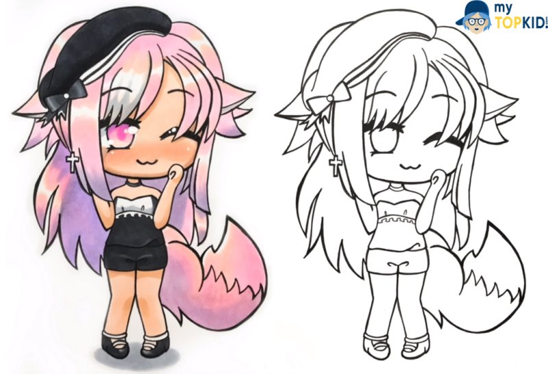 Гача лайф картинки раскраски