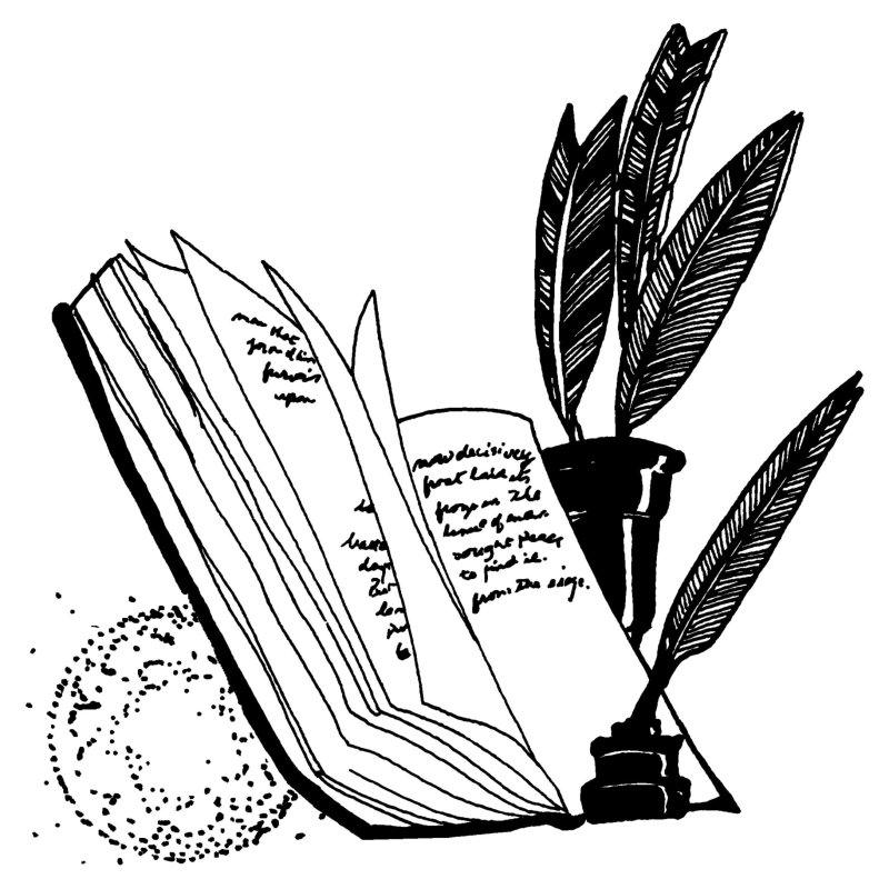 Книга с пером картинки