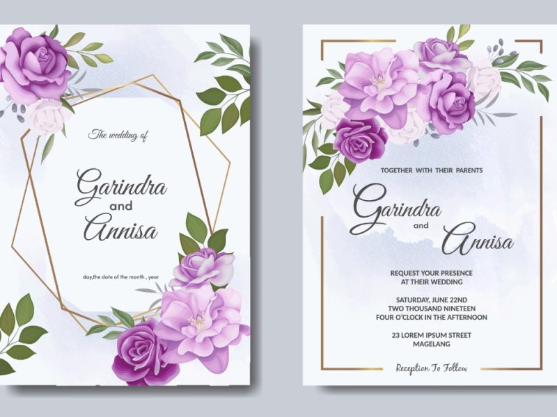 Приглашение на свадьбу макет